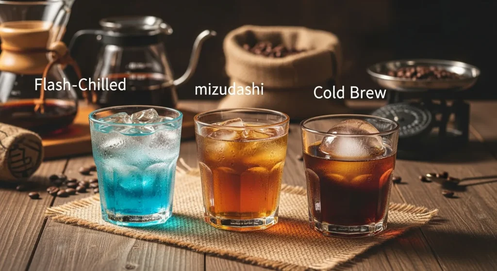 アイスコーヒーの種類と違い｜急冷・水出し・コールドブリュー