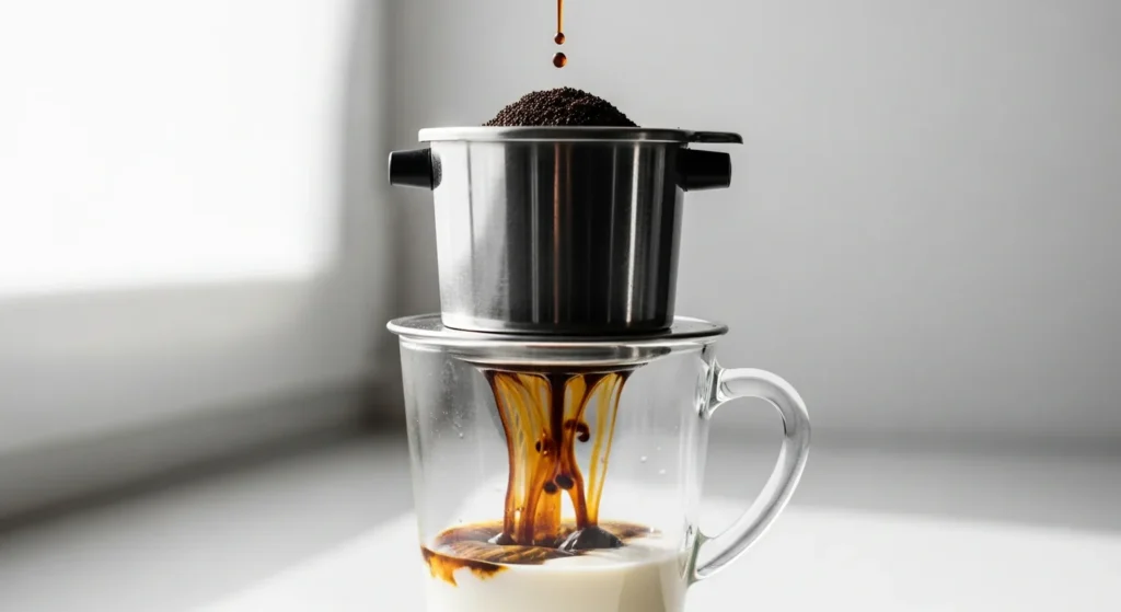 ベトナムコーヒー（フィン）の原理｜練乳と深煎りの濃厚抽出