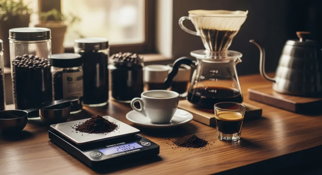 コーヒーの分量と比率の実践｜1杯・2杯の早見と濃さの調整