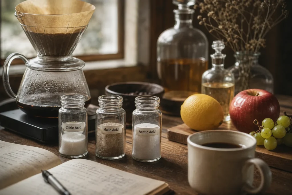 コーヒーの酸味の科学｜クエン酸・リンゴ酸・酢酸、有機酸の各論