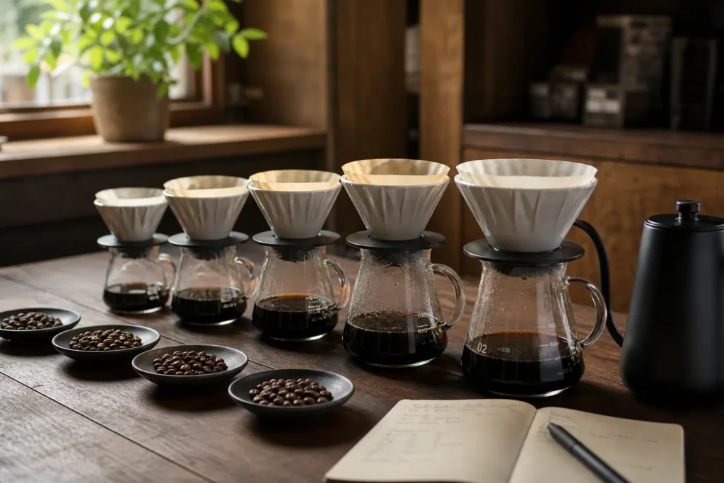 コーヒーのまとめ淹れスケーリング｜2杯から10杯まで比率をどう変えるか