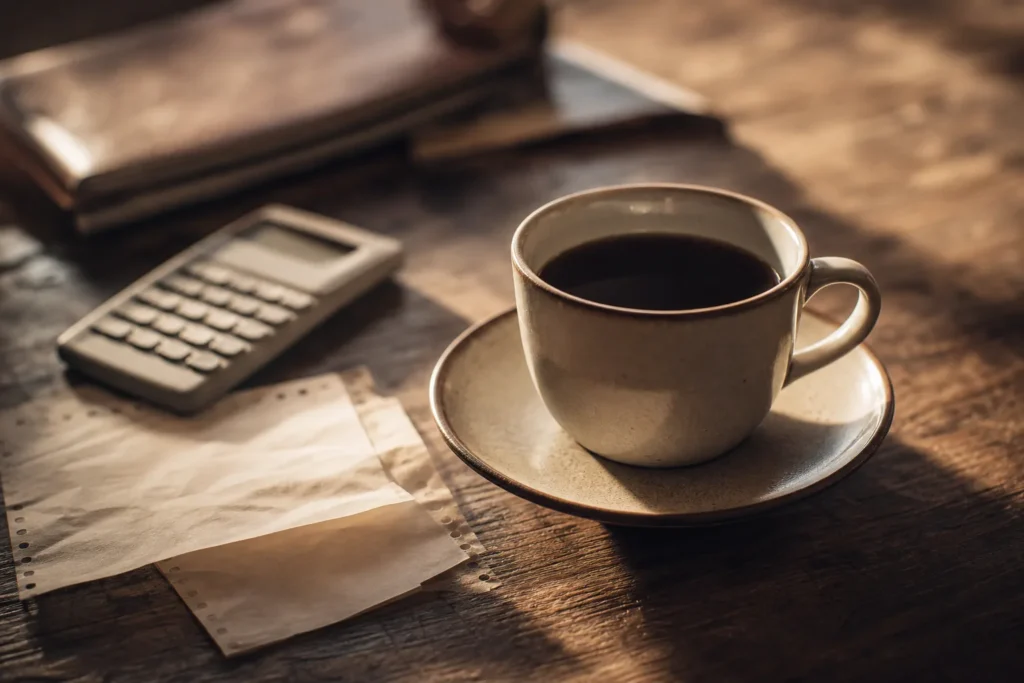 コーヒー一杯は本当はいくらか｜豆・電気・器具の減価で数える